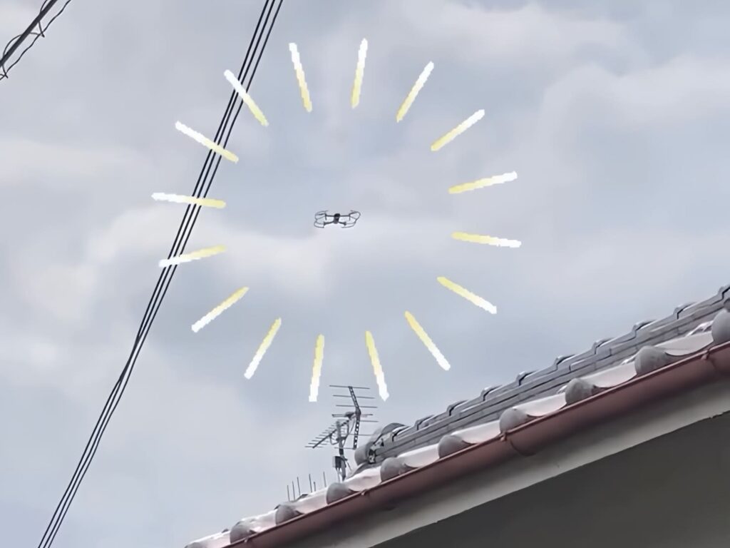 ドローンの飛行の様子